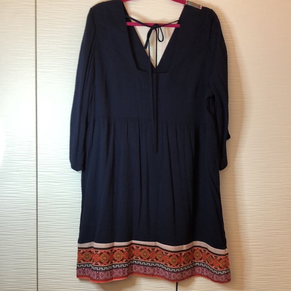NWT White Mark navy dress with colorful trim. Size XL. - Picture 8 of 12